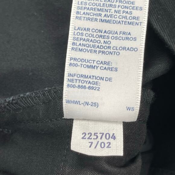 Tommy Hilfiger Dress Pants Womens 22 Black Cotton Stretch Hipster Straight Leg - Picture 6 of 9